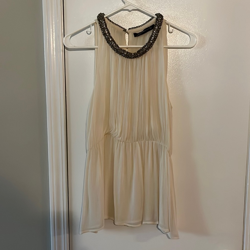 Zara bejeweled top